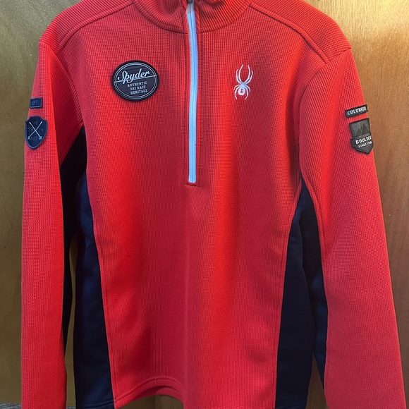 Spyder Red and Black Quarter-Zip Pullover